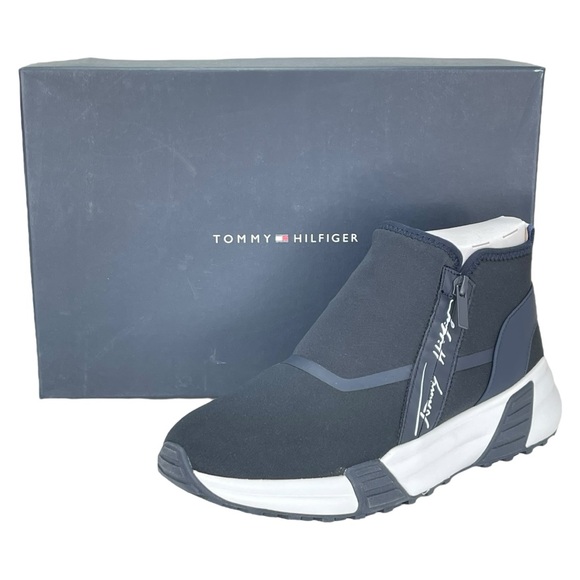 Tommy Hilfiger Morney Navy Stretch Womens Fashion Sneakers Size 10M - Picture 12 of 13